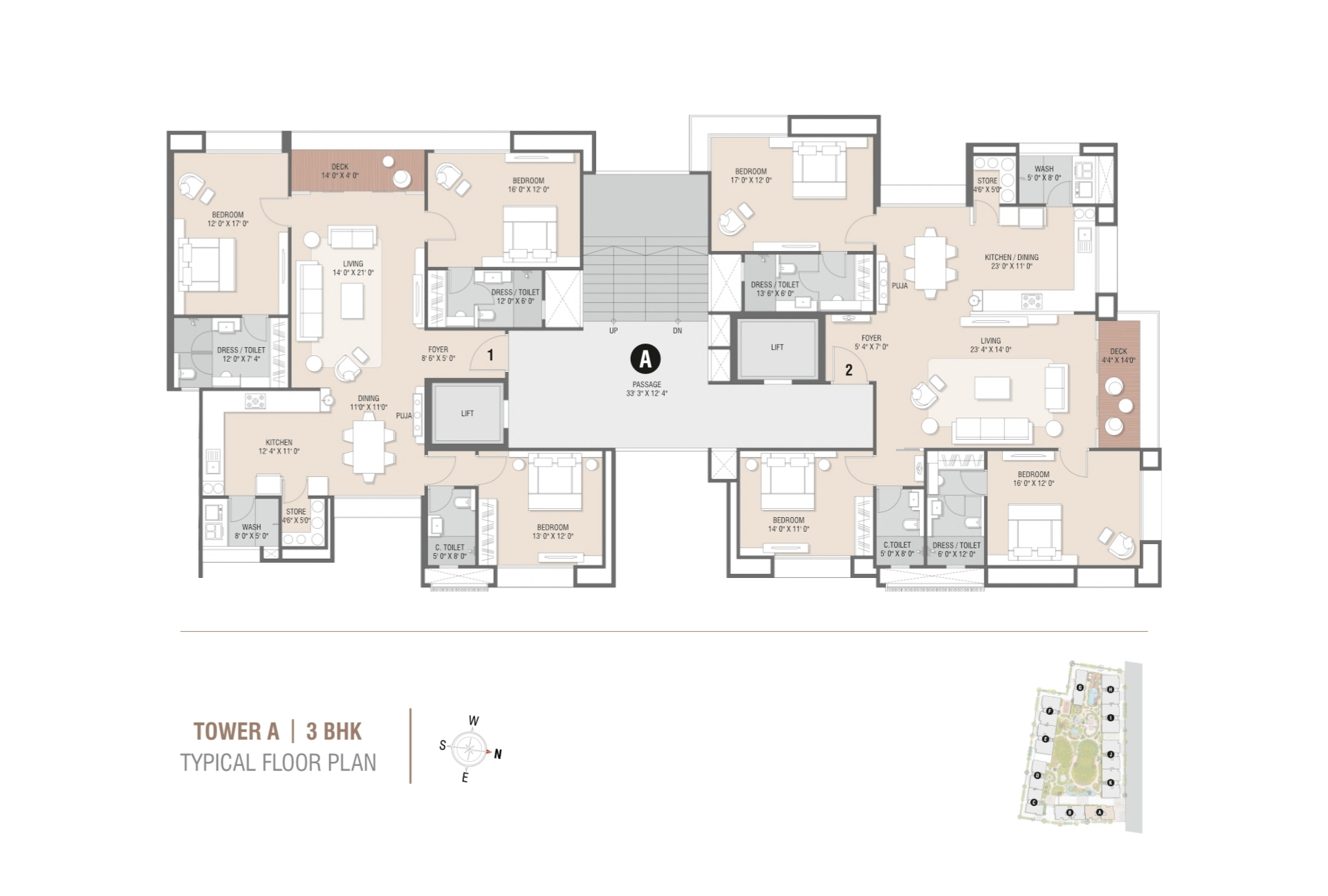 Tower A | Typical Floor Plan 
