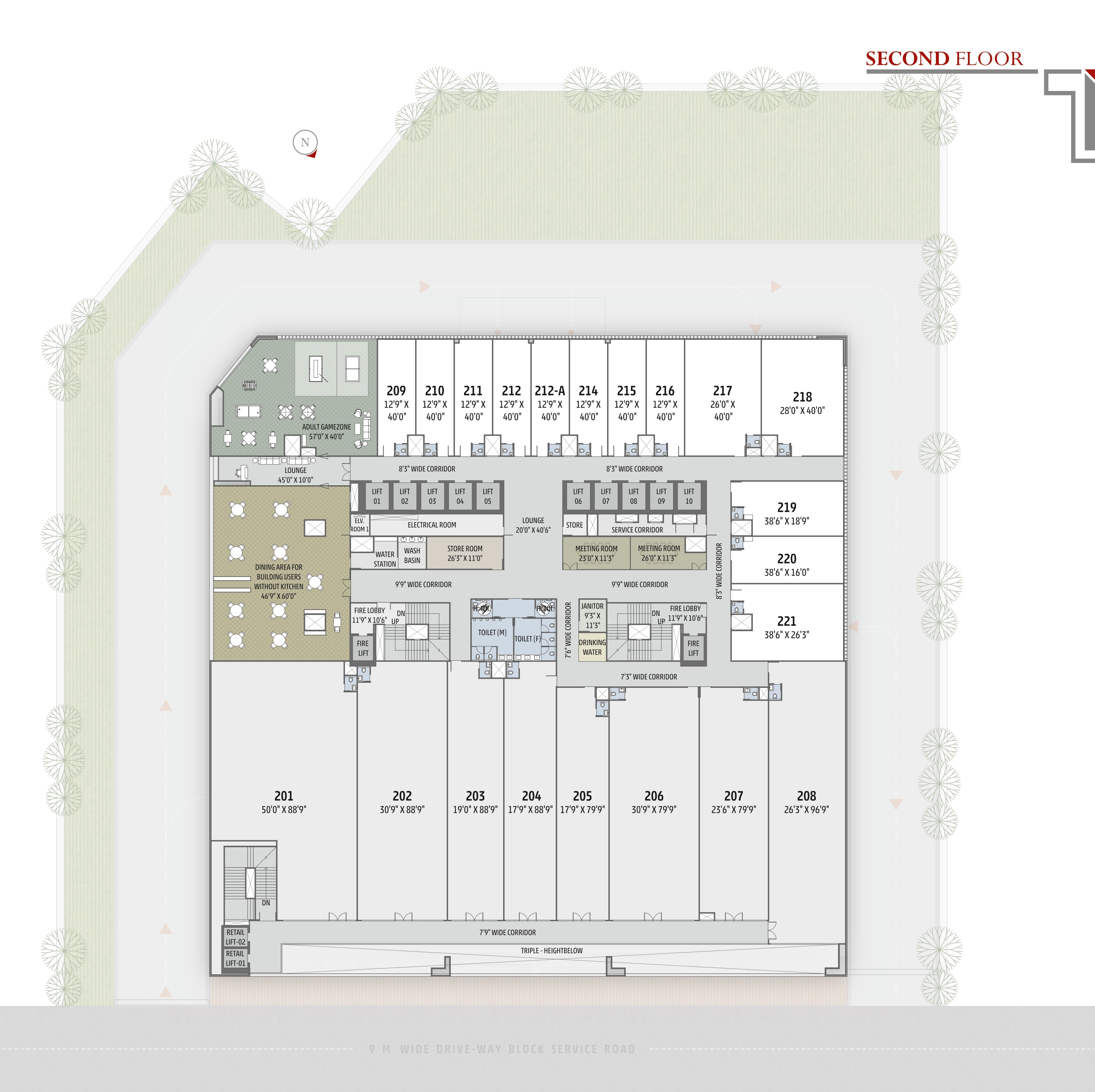 Showrooms Plan Flats for sale