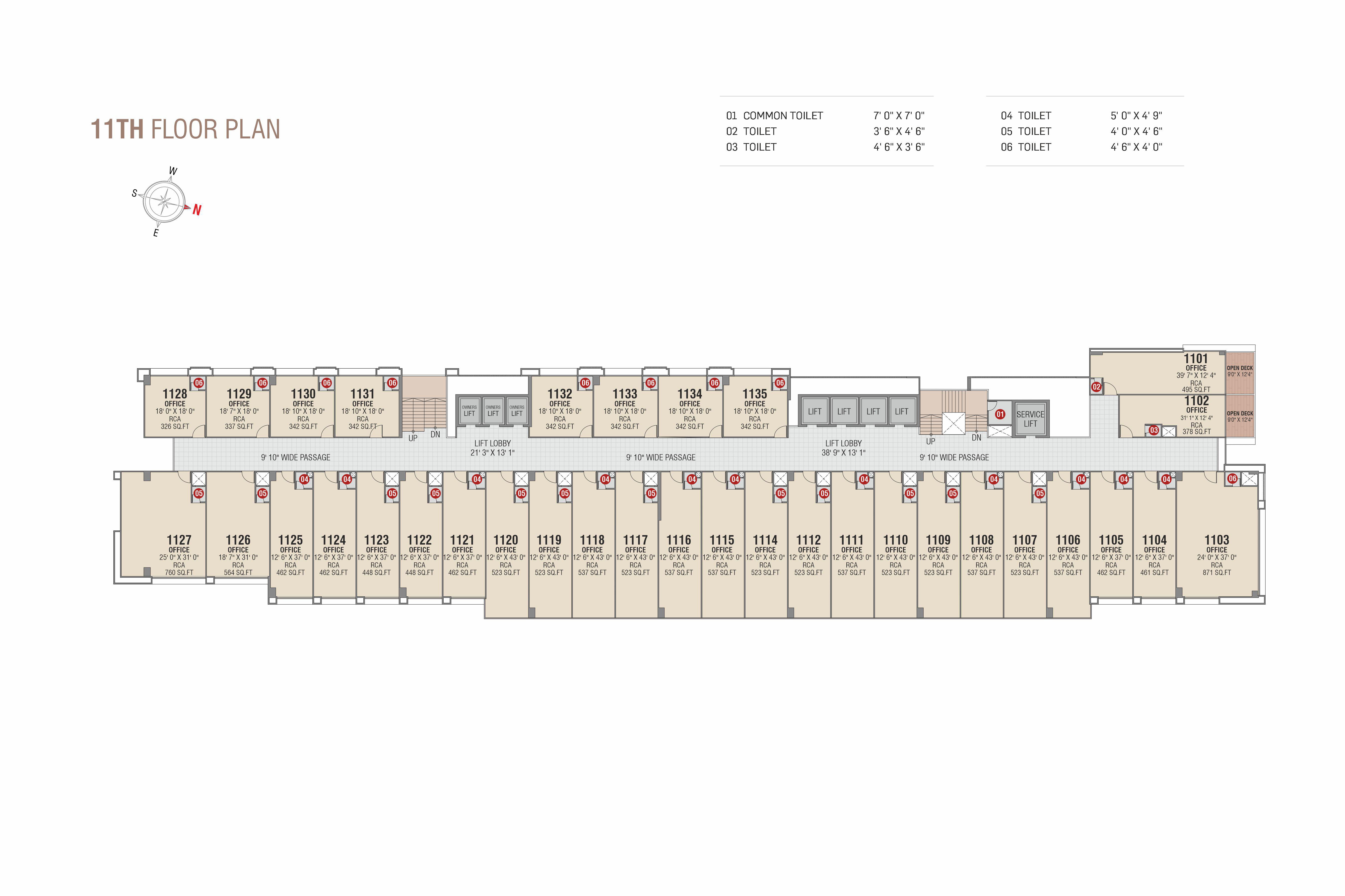 11th Floor Plan 