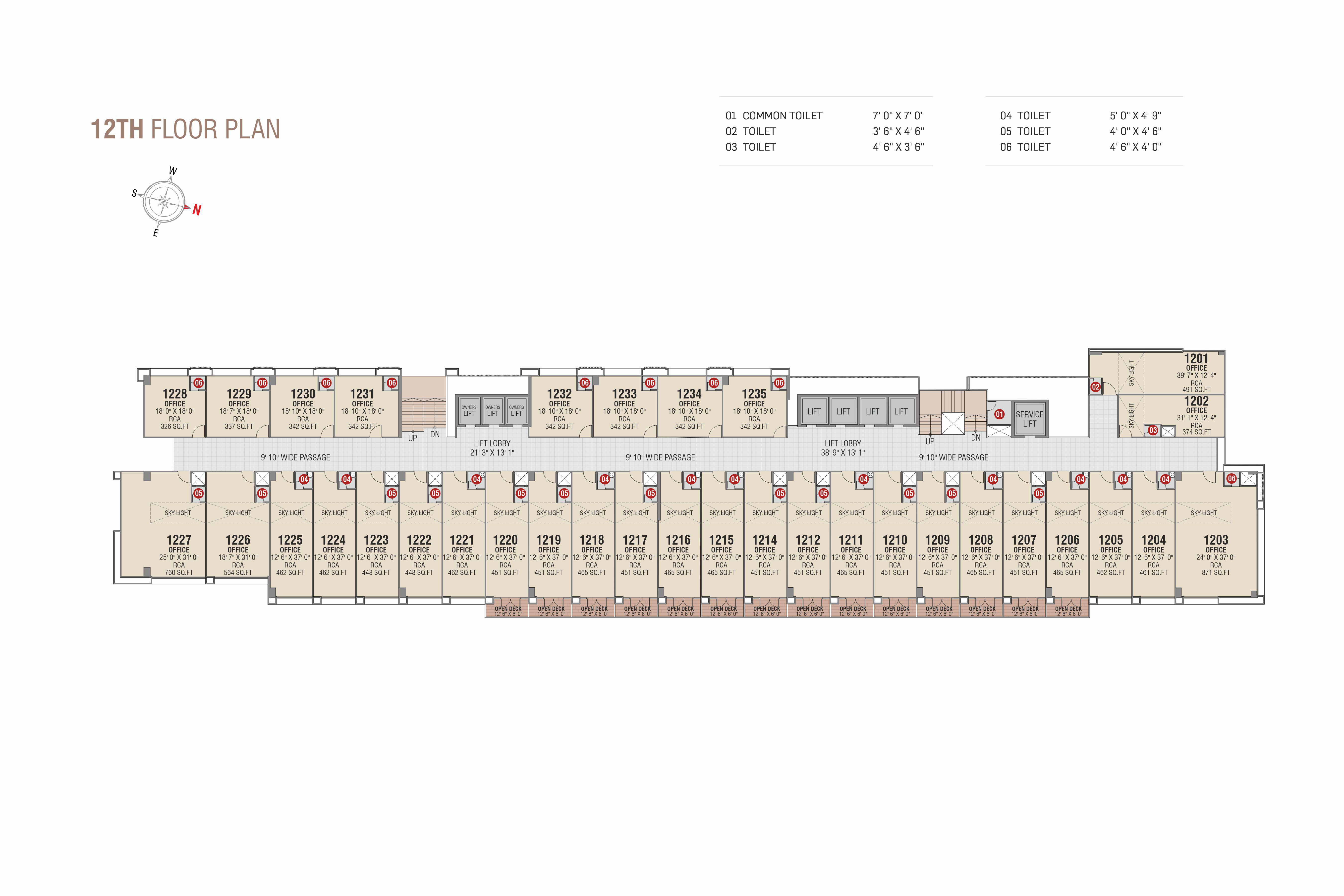 12th Floor Plan 