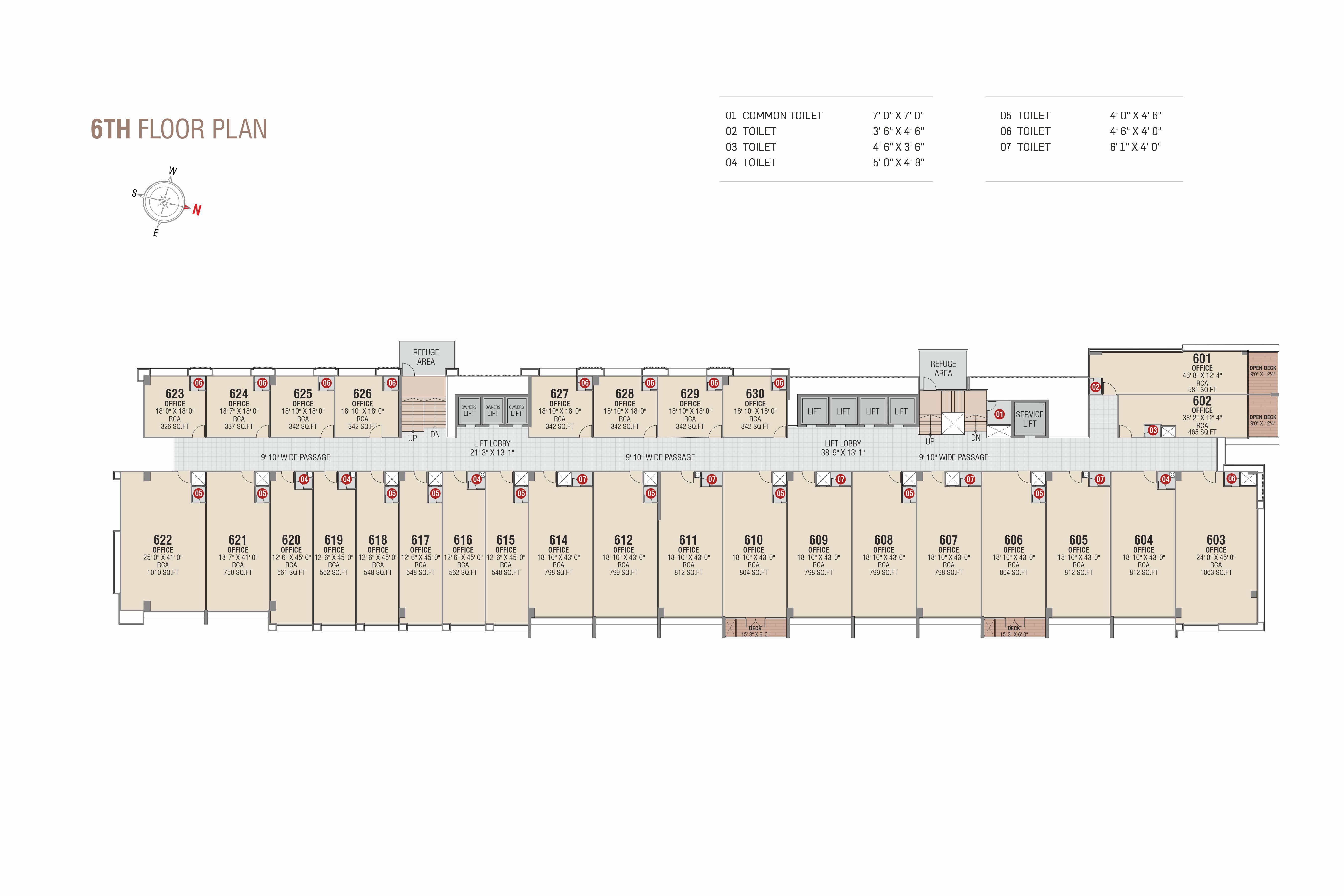6th Floor Plan 